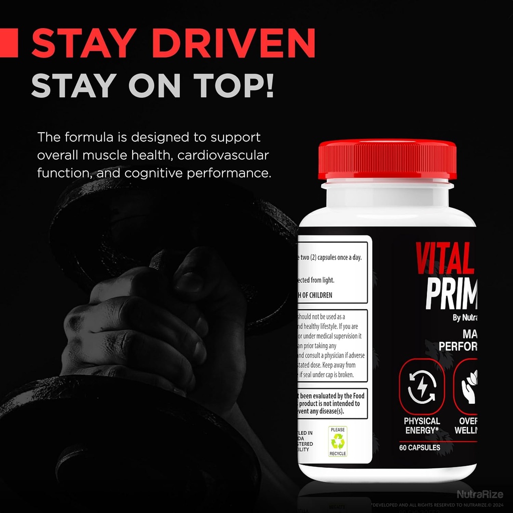 Vital Prime for Men, Official Vital Prime Original Blend, Natural Ingredients to Support Male Performance, Premium Formula for Endurance and Stamina, VitalPrime Complex Review (60 Capsules) 6