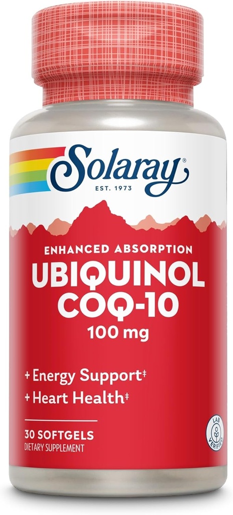 SOLARAY Ubiquinol CoQ-10 100 mg - CoQH2, Reduced CoQ10 for Enhanced Absorption - Energy and Heart Health Support - 60-Day Guarantee - 30 Servings, 30 Softgels 5