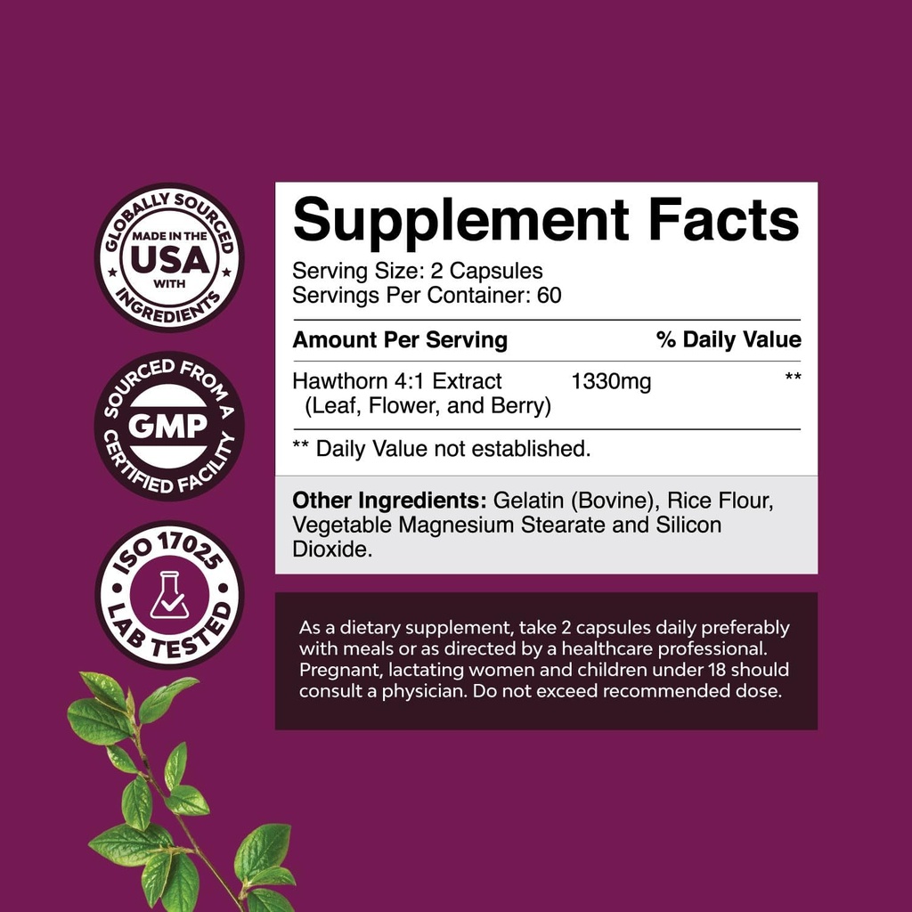 Bundle of Extra Strength Hawthorn Berry Capsules - Heart Health Supplement and Turmeric Curcumin Immune Support Gummies - Immune Booster Turmeric Gummies for Joint Support and Advanced Skin Care 3