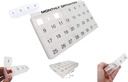 31 compartments, 1 per Day, 4 Week Monthly Pill Organizer by Promed. Includes Tray and 8 Removable compartments. (White) 4
