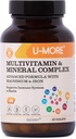 U-MORE Multivitamin & Mineral Complex, Vegan, Sugar-Free, Gluten-Free, Calcium, Magnesium, Vitamin A, B1, B2, B5, B6, B12, D3, K, C, Iron, Zinc, Supports Immune System & Overall Health - 60 Tablets 2