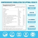 Biotin Gummies with Collagen, Keratin, Hyaluronic Acid, Vitamin for Skin, Hair Growth, Nails, Women Men Adults Kids - 60 Blueberry Flavored Gummies 3