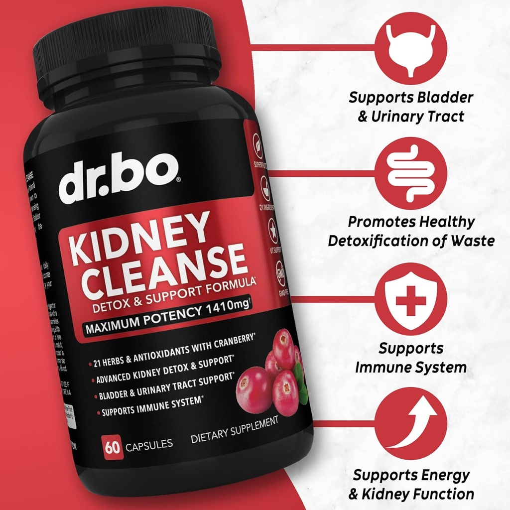 Colon Cleanser Detox & Kidney Cleanse - 15 Day Colon Cleanse Pills with Ginger & Kidney Detox Support Supplement Cranberry - Bowel Movement Supplements for Intestinal Stomach Bloating Gut & Kidneys 4