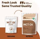Organic MCT Oil Powder with Prebiotic Fiber,1 Pound(16 Ounce), Fast Fuel for Body and Brain, C8 MCT Oil for Coffee Creamer, No GMOs, Keto Diet, Vegan 3