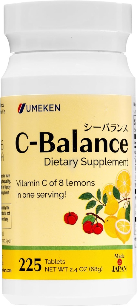 Umeken C-Balance Chewable Vitamin C Supplements, High Potency for Adults & Kids, with Citric Acid and Gamma-linolenic Acid, Vitamin C Chewables, 7.1 Ounce, 200g, 4.5 Months Supply, Pack of 2 2