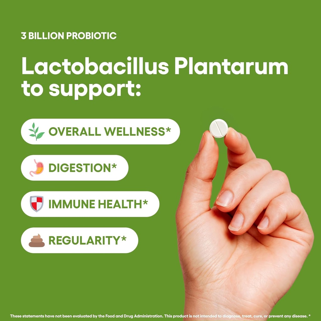 Lactobacillus Plantarum Probiotic Supplement 240 Tablets 3 Billion CFU Probiotics for Men & Women Supports Intestinal Digestive & Gut Health (240, Lactobacillus Plantarum) 5