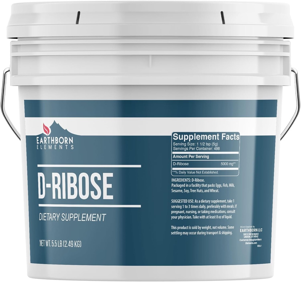 Earthborn Elements D-Ribose 1 Gallon, Pure & Undiluted, Dietary Supplement 2
