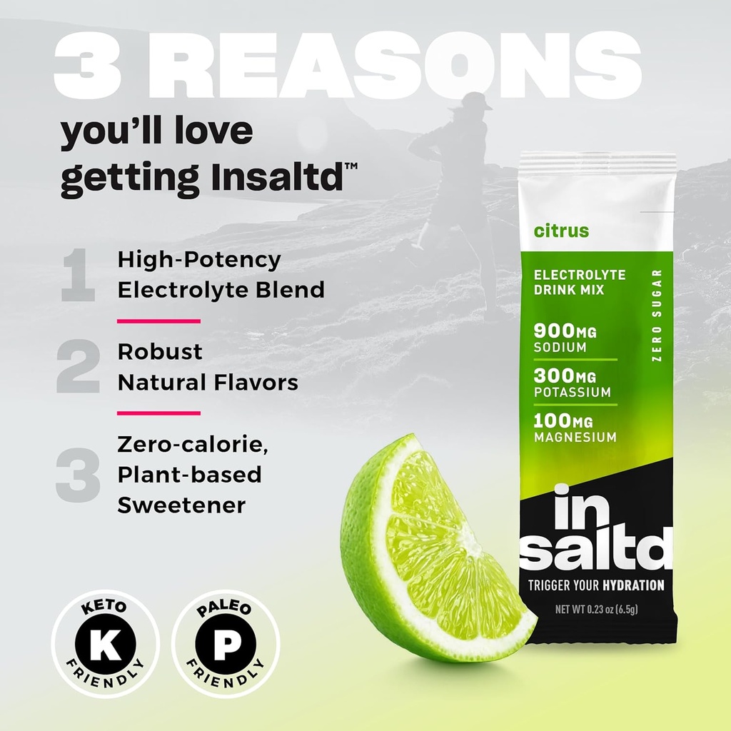 INSALTD™ Sugar Free Electrolytes Powder Packets with No Stevia Aftertaste | High-Potency Hydration Packets | Keto Electrolyte Drinks | Intermittent Fasting Drink Mix | 12 Pack (Variety Pack) 4