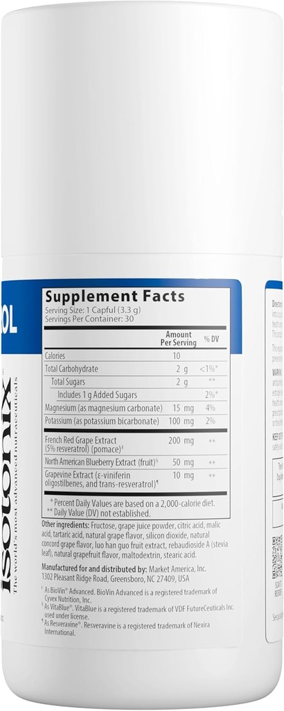 Isotonix Resveratrol Supplement with Resveravine, BioVin and VitaBlue for Cellular Health, Antioxidant Protection, and Cardiovascular Support - 30 Servings 5