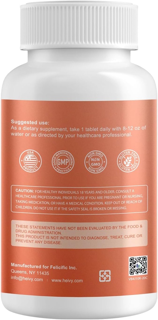 Heivy Pink Himalayan Salt Tablets 1000mg - Sodium Chloride 988mg, Non-GMO, Mineral-Rich Electrolyte Balance and Hydration, 365 Salt Tablets-Eectrolyte Supplement 4
