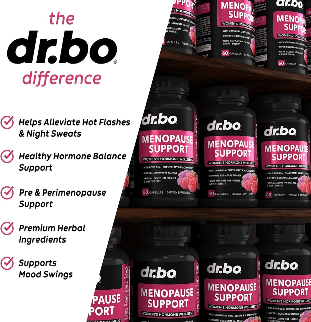 Menopause Supplements for Women Support Pills - Natural Menopause Relief for Hot Flashes, Night Sweats & Mood Swings with Dong Quai, Chasteberry & Black Cohosh - Hormone Balance for Women Supplement 5