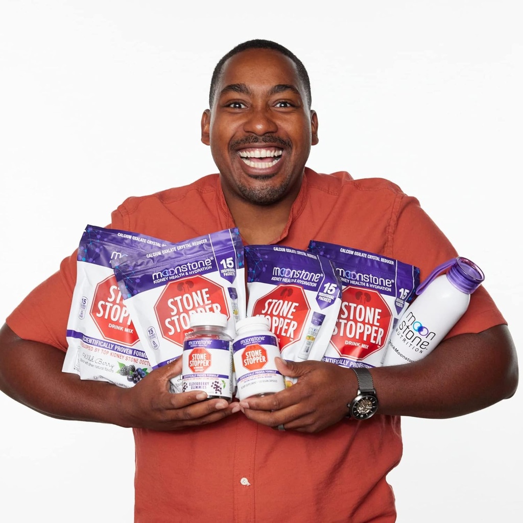 Moonstone Kidney Stone Stopper Drink Mix Lemonade Flavor, Outperforms Chanca Piedra & Kidney Support Supplements, Developed by Urologists to Prevent Kidney Stones and Improve Hydration, 7 Day Supply 6