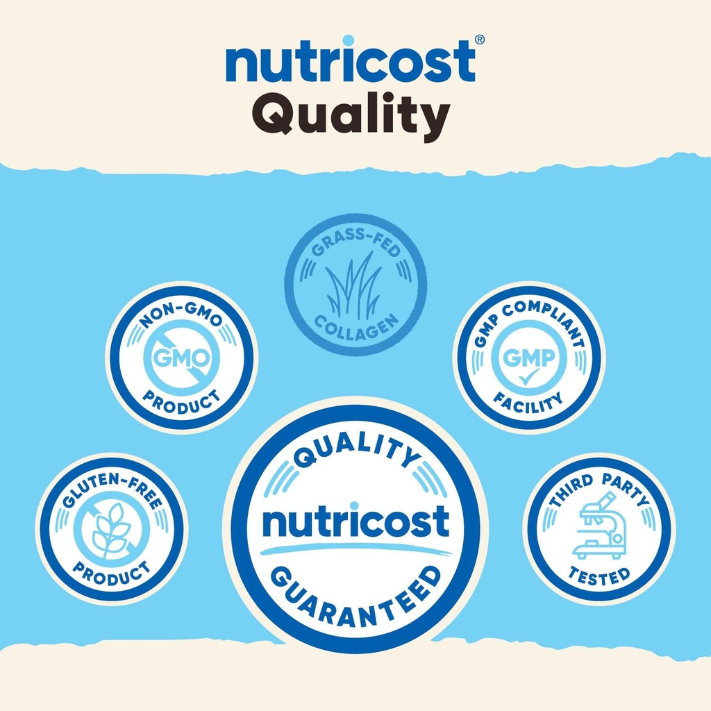 Nutricost Collagen Peptides Powder (Chocolate Peanut Butter Flavored) 1 LB - Grass-Fed Collagen Hydrolysate, Gluten-Free 4