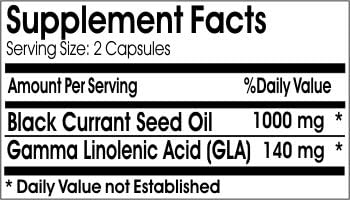 Black Currant Seed Oil 1000mg ~ 180 Capsules - No Additives ~ Naturetition Supplements 3