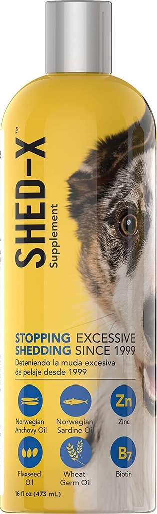 Shed-X Liquid Dog Supplement, 16oz – 100% Natural – Helps Control Excessive Dog Shedding with Fish Oil for Dogs Supplement of Essential Fatty Acids, Vitamins, and Minerals 2
