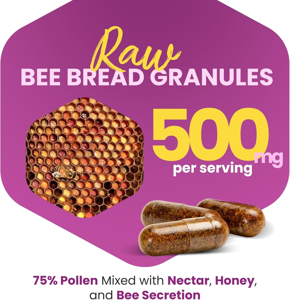 Bee Bread & Bee Propolis Capsules Vitality Pack 3