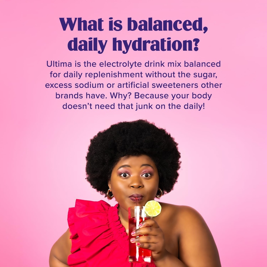 Ultima Replenisher Daily Electrolyte Powder Drink Mix – Sugar Free – Passionfruit, 20 Stickpacks – Hydration Packets with 6 Electrolytes and Trace Minerals – Keto Friendly, Non-GMO 6