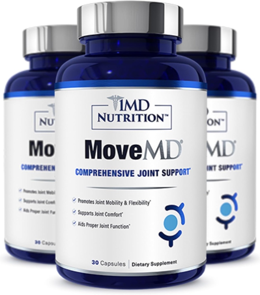 1MD Nutrition MoveMD - Joint Health Supplement - Doctor Formulated | with Collagen, Astaxanthin, and More | (3-Pack) 2