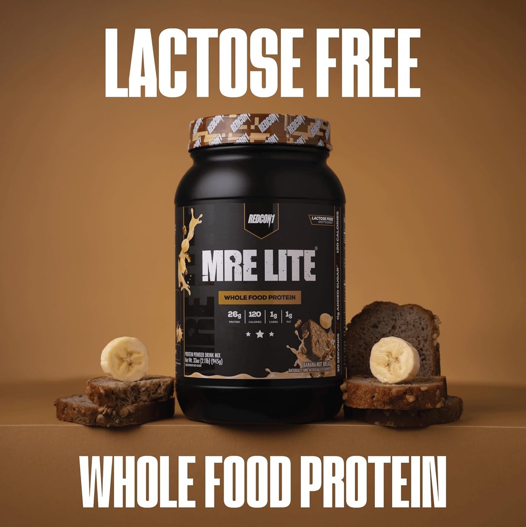 REDCON1 MRE Lite Whole Food Protein Powder, Juniors, Raspberry Swirl Cheesecake - Low Carb, Whey Free Meal Replacement with Animal Protein Blends - Easy to Digest Supplement with MCT Oil (30 Servings) 4