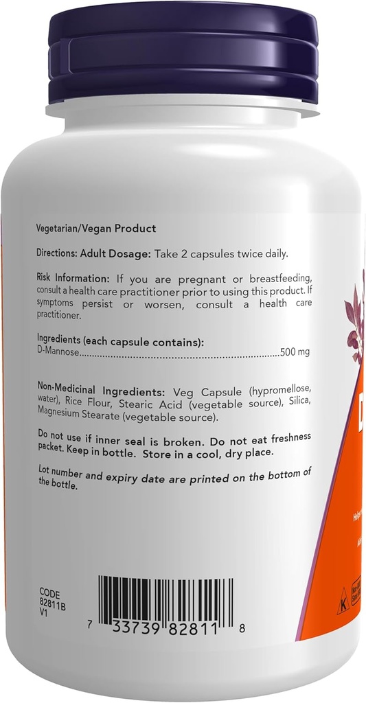 NOW FOODS Dmannose 500mg, 120 CT 3