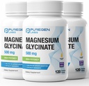 Magnesium Glycinate 500mg [High Potency] Veggie Caps, Chelated for Superior Absorption, Non-GMO, NO Gluten and Dairy, Supports Muscle, Joint, and Heart Health | Total 360 Capsules 2