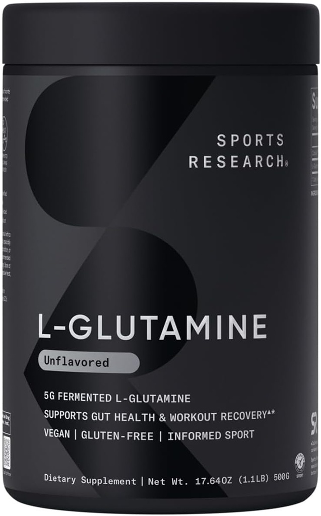 Sports Research L-Glutamine - Workout Recovery, Immune Health & Gut Health Support - 5 G Per Serving - 17.64 Oz 2
