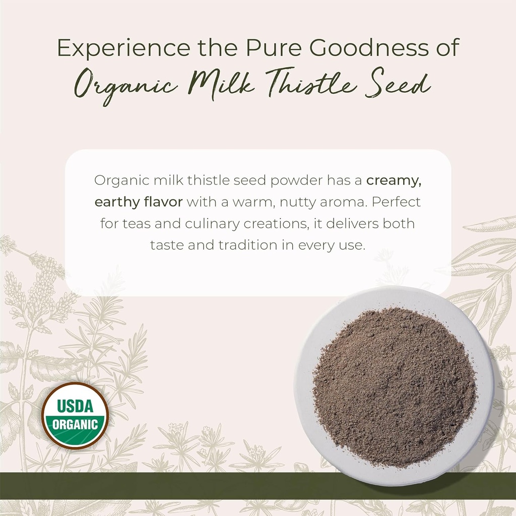 Starwest Botanicals Organic Milk Thistle Seed Powder - Ground Milk Thistle for Tea & Cooking, Mix in Juice, Add to Smoothies, Oatmeal, & Yogurt, Certified Kosher, Non-GMO - Bulk 1 lb Bag 3