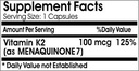 Natural Vitamin K-2 100mcg Menaquinone-7~200 Capsules - No Additives ~ Naturetition Supplements 3