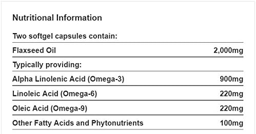 Holland & Barrett Vegetarian Flaxseed Linseed Oil 60 Capsules1000mg/Omega-3,6&9 3