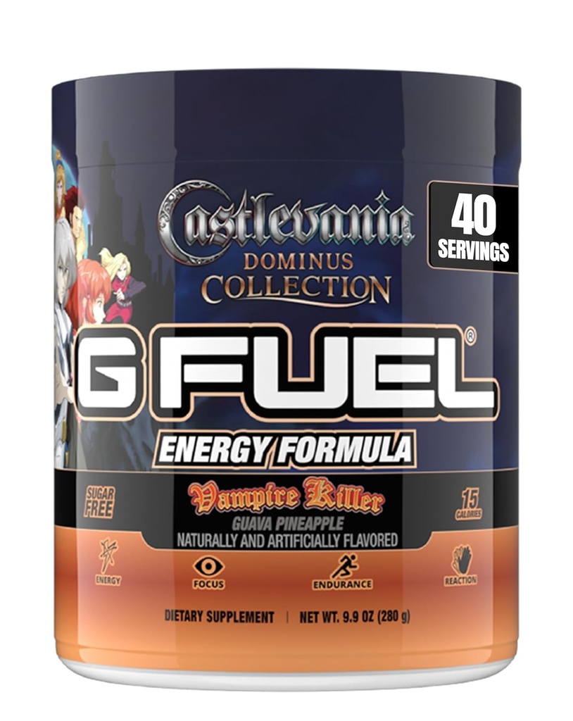 G Fuel Celeste Strawberry Energy Drink Powder, Pre Workout Caffeine Mix for Gaming, Sugar Free Focus Amino, Vitamin + Antioxidants, 9.8oz (Celeste Strawberry, 40 Servings) 2