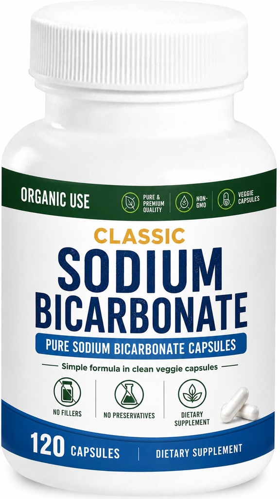 古典的なナトリウムのBicarbonate 650mgの自然な有機物の使用ナトリウムのBicarbonateの粉の丸薬ナトリウムのBicarbonateのタブレット(帽子)のStomachの酸のアルカリ性120caps