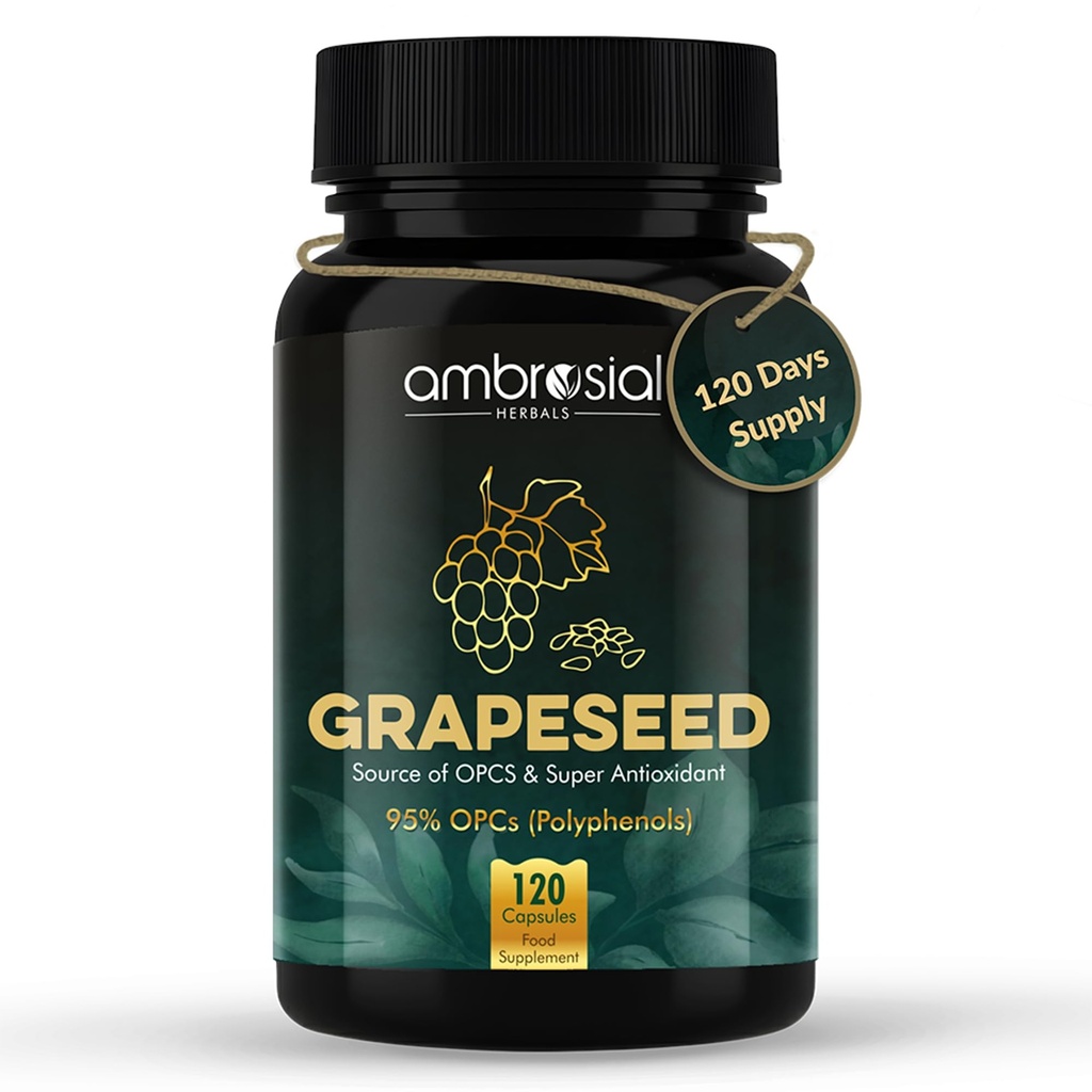 AMBROSIALは1-120カプセルのカプセルのカプセルのパックを Grapeseed