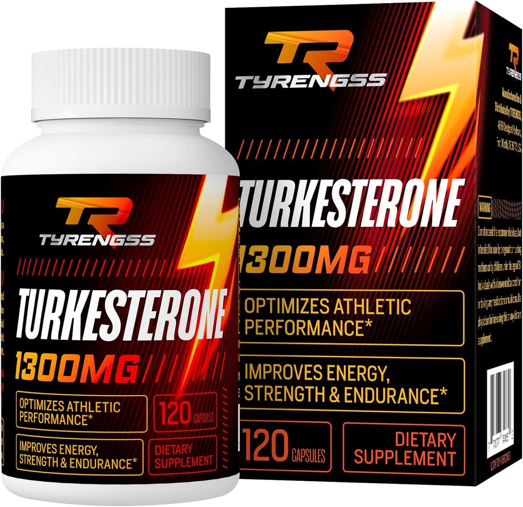 テストステロンブースター、Turkesteroneの補足1300mg超高力(AjugaのTurkestanicaのエキスStd.への20%のテストステロン)、運動性能及び筋肉固まり、120のカプセルのため