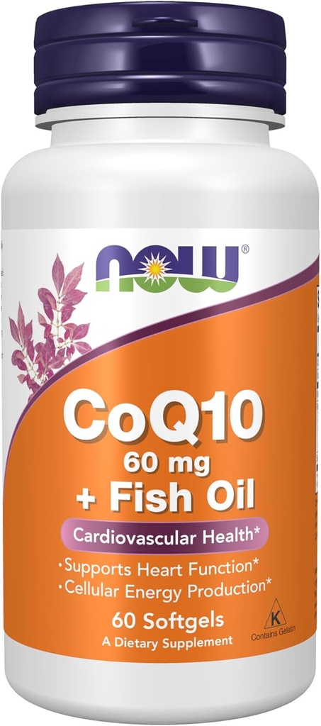 NOWの食糧補足、Omega 3の魚油、心血管の健康*、60のSoftgelsのCoQ10 60のmg