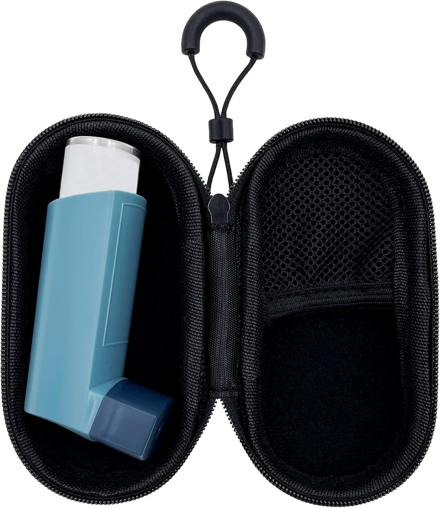 Holder Travel Case for Asthma Inhaler, Compact Case for Handy Inhaler for Adults and Kids (Case Only) (Black)