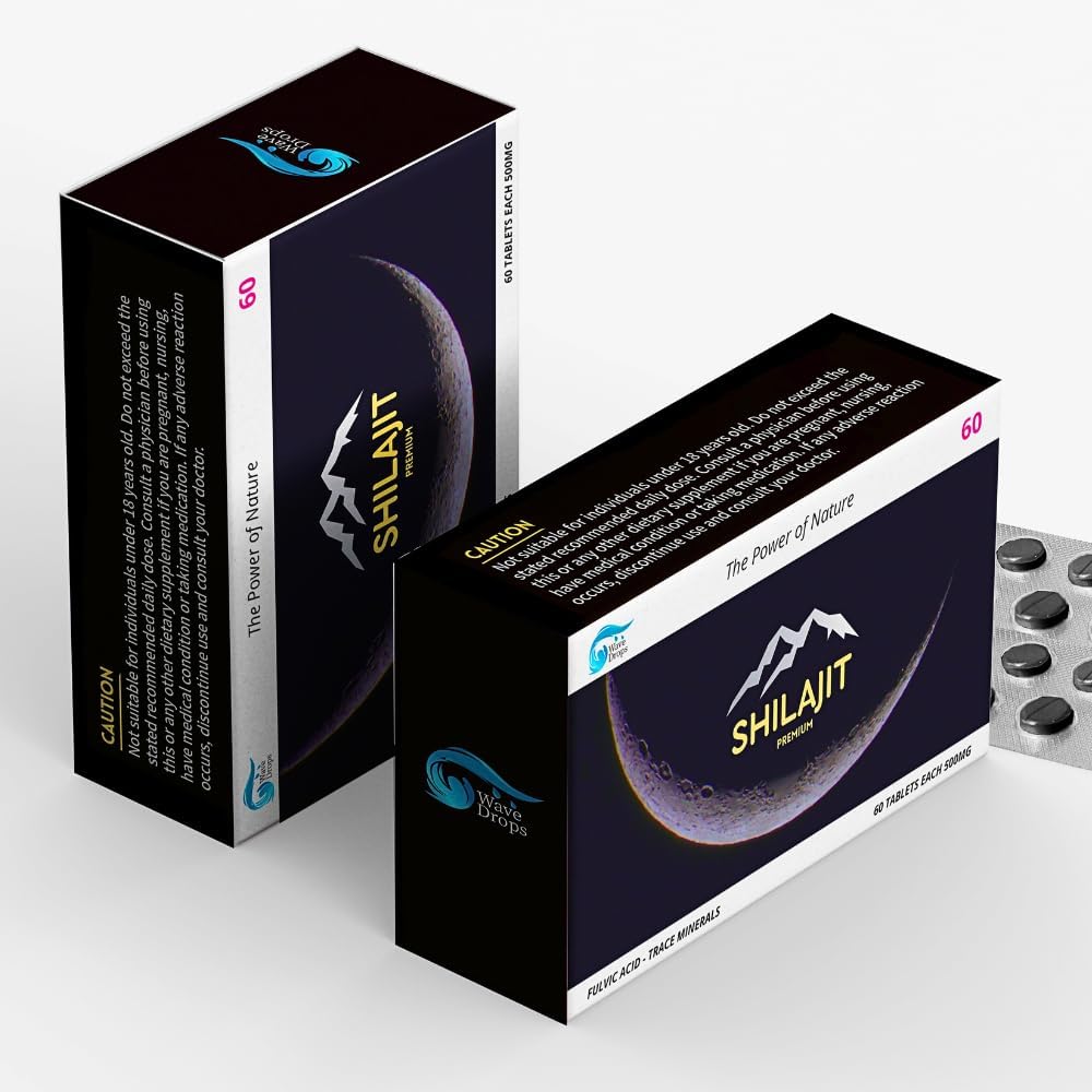 100% Pure Maximum Strength Shilajit Resin Tablets: Energy, Metabolism, Immunity - 85+ Trace Minerals & Fulvic Acid - Natural Shilajit Tablets