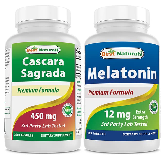 ベストナチュラルカスカラサグラダ450mg&メラトニン12mg