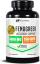 Healthfare Fenugreek Seed Extract 6000mg | 150 ビーガンカプセル | 濃縮ハーブサプリメント | 非GMO、グルテンフリー | アメリカ製