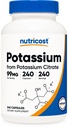 Nutricost カリウムシレート99mg、240カプセル - グルテンフリー、非GMO