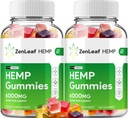 禅の葉の麻のガミー - 麻の種子のエキスのZenLeaf Hemp Gummies Tinnitusの草の補足、健康およびウェルネスサポート、すべての自然な禅の葉の麻のガミー(2パック - 120のガミー)