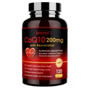 ZEBORA CoQ10-200mgとトランスレスベラトロール、PQQ&ビタミンE - バイオパインと高吸収コエンザイムQ10 - 心臓&エネルギー生産、120ベジギーカプセルのための強力な抗酸化剤