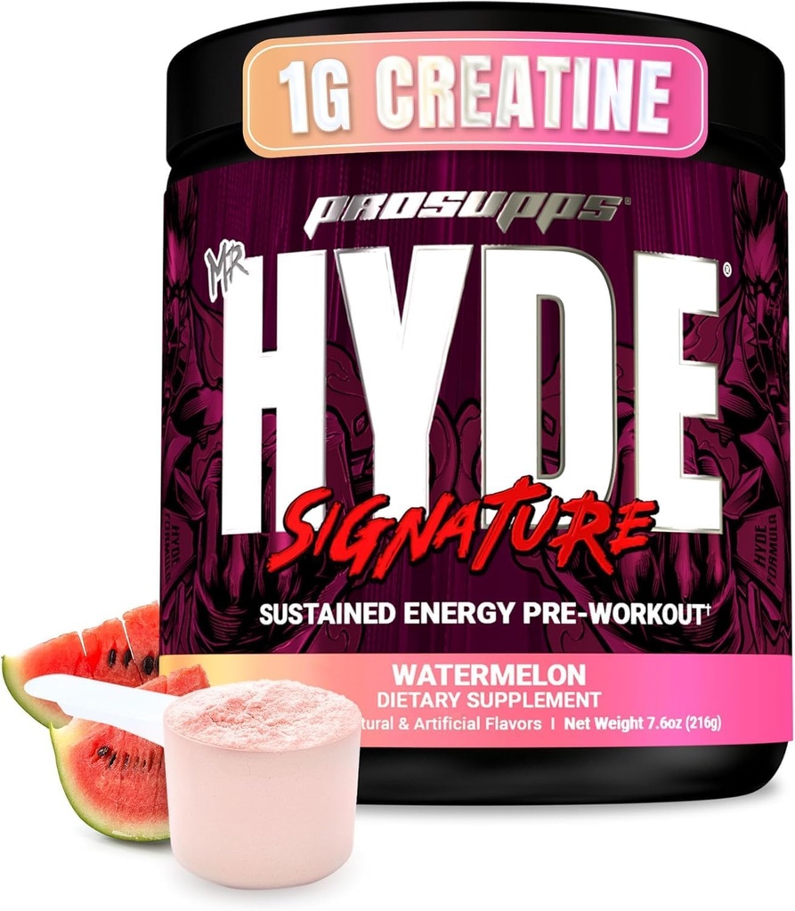 PROSUPPS Mr. Hyde Signature Pre Workout Powder with クレアチン、ベータアラニン&カフェイン - パフォーマンス、エネルギーと耐久性 - 男性と女性のためのクリーンフィットネス&ジムサプリメント(スイカ、30サービング)