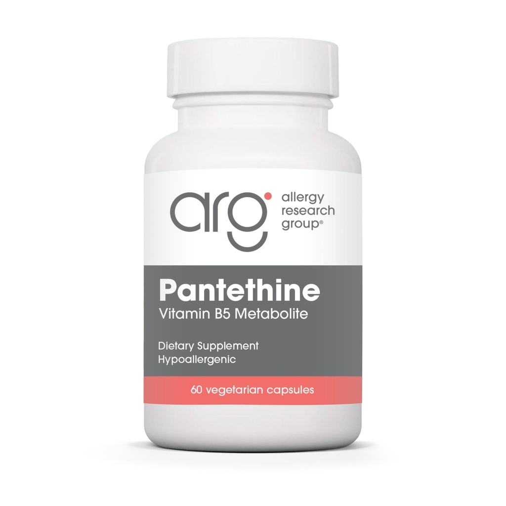 アレルギー研究グループPantethineサプリメント - ビタミンB5、パントテニック酸、代謝サポート、肝臓サポート、心血管サプリメント、補酵素A、660mgベジタリアンカプセル - 60カウント