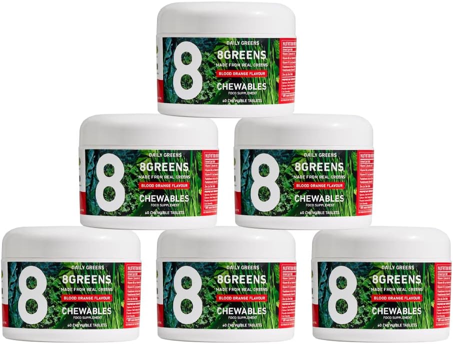 8Greensの実質の緑から成っている世界の最初の緑のChewableは免除及びエネルギー、緑の粉を支えます(6のパック)