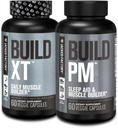 ジャック工場AM&PMマッスルビルディングサプリメントスタック - ビルドXT筋肉ビルダー&ビルドPMナイトタイム筋肉の成長と睡眠補助金