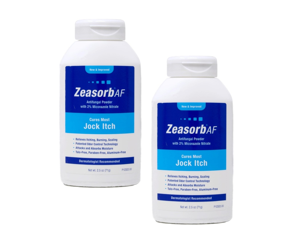 Zeasorb-AFのJock Itch 2.5 Ounceのための極度の吸収性の処置の粉(2のパック)