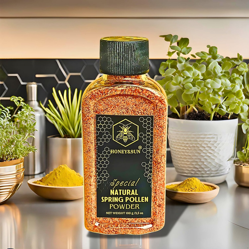 EARLY SPRING BEE POLLEN I POWDER I (5 Different Spring Pollen Compositions) I Organic Bee Pollen I Minerals-Amino Acids & Protein I Gluten Free (3.5 oz) I Halal