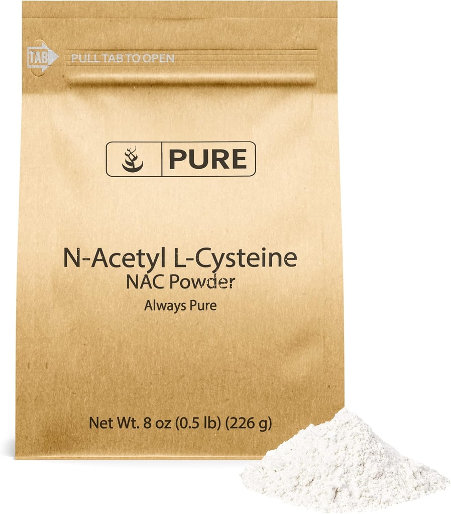 PUREの元のINGREDIENTS NAC NのアセチルL-Cysteineの粉(8のoz)実験室は、常に純粋、注入口を修飾しました