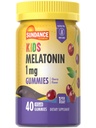Sundance Kid's Melatonin Gummies 1mg | 40 カウント | チェリーフレーバー | ヴィーガン、非GMO、グルテンフリーサプリメント