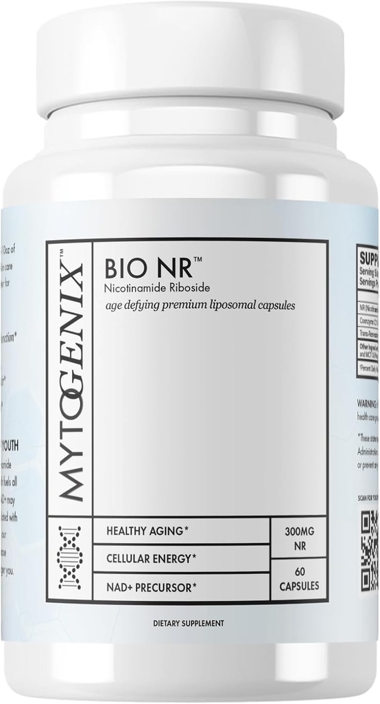 純粋なNRカプセル - ニコチンアミドリボシドサプリメント - サービングごとの300mg - ボトルあたりの60カプセル - アンチエイジング修復損傷DNA - 認知機能を改善 - 脳活動の最適化